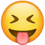 Emoji che fa la linguaccia e occhi strizzati U+1F61D Emoji che fa la linguaccia e occhi strizzati U+1F61D