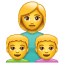 Madre figli Emoji U+1F469 U+1F466 U+1F466