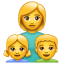 Madre figli Emoji U+1F469 U+1F467 U+1F466