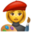 Artista donna Whatsapp U+1F469 U+1F3A8 Artista donna Whatsapp U+1F469 U+1F3A8