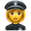 Poliziotta Smiley U+1F46E U+2640