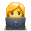 Donna con laptop Emoji U+1F469 U+1F4BB