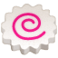 Emoji strudel rosa U+1F365 Emoji strudel rosa U+1F365