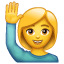Persona che alza la mano U+1F64B Persona che alza la mano U+1F64B
