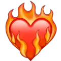 Emoji del cuore fiammeggiante U+2764