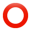 Icona del cerchio vuoto rosso U+2B55