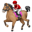 Emoticon ippico U+1F3C7 Emoticon ippico U+1F3C7