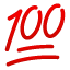 100 Emoji U+1F4AF 100 Emoji U+1F4AF
