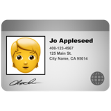 Carta d'identità emoji U+1FAAA Carta d'identità emoji U+1FAAA