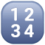Pulsante numeri emoji U+1F522 Pulsante numeri emoji U+1F522