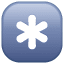 Emoji pulsante asterisco U+2A Emoji pulsante asterisco U+2A