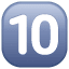 Icona del pulsante 10 U+1F51F Icona del pulsante 10 U+1F51F