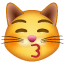 Gatto bacio Emoji U+1F63D