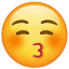 Smiley che bacia con occhi chiusi U+1F61A Smiley che bacia con occhi chiusi U+1F61A