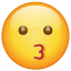 Emoji che bacia U+1F617
