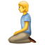 Emoji in ginocchio U+1F9CE Emoji in ginocchio U+1F9CE