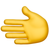 Emblema della mano a sinistra U+1FAF2 Emblema della mano a sinistra U+1FAF2