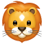 Emoticon leone U+1F981 Emoticon leone U+1F981