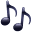 Simbolo delle note musicali U+1F3B6 Simbolo delle note musicali U+1F3B6