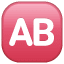 Simbolo del pulsante AB U+1F18E Simbolo del pulsante AB U+1F18E