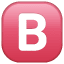 Icona del pulsante B. U+1F171
