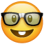 Emoji nerd U+1F913