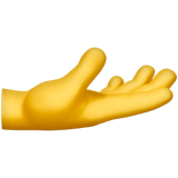 mano con il palmo rivolto verso l'alto U+1FAF4 mano con il palmo rivolto verso l'alto U+1FAF4
