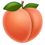 Emoji pesca U+1F351 Emoji pesca U+1F351