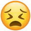 Emoji sofferente U+1F623