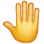 Dorso della mano alzato U+1F91A Dorso della mano alzato U+1F91A