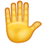 Mano alzata Emoji U+270B Mano alzata Emoji U+270B
