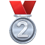 Medaglia d'argento Emoji U+1F948 Medaglia d'argento Emoji U+1F948