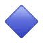 Canceletto blu Emoji U+1F539