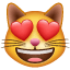 Gatto occhi formi cuore U+1F63B Gatto occhi formi cuore U+1F63B