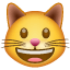 Gatto che ride Emoji U+1F63A