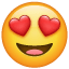 Smiley con occhi a forma di cuore U+1F60D Smiley con occhi a forma di cuore U+1F60D