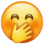 Smiley con la mano sulla bocca U+1F92D Smiley con la mano sulla bocca U+1F92D