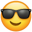 Emoji con occhiali da sole U+1F60E Emoji con occhiali da sole U+1F60E