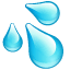 Tre gocce di aqua U+1F4A6 Tre gocce di aqua U+1F4A6