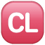 Simbolo del pulsante CL U+1F191 Simbolo del pulsante CL U+1F191