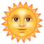Sole con la faccia U+1F31E Sole con la faccia U+1F31E