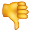 Pollice in giù Dislike Emoji U+1F44E Pollice in giù Dislike Emoji U+1F44E