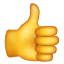 Pollice in su Like Emoji U+1F44D Pollice in su Like Emoji U+1F44D