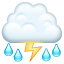 Temporale Emoji U+26C8 Temporale Emoji U+26C8