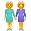 Due donne tengono mano U+1F46D Due donne tengono mano U+1F46D