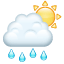 Sole con pioggia Smiley U+1F326 Sole con pioggia Smiley U+1F326