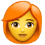 Donna dai capelli rossi U+1F469 U+1F9B0 Donna dai capelli rossi U+1F469 U+1F9B0