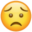 Emoji preoccupato U+1F61F Emoji preoccupato U+1F61F