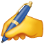 Mano che scrive U+270D Mano che scrive U+270D